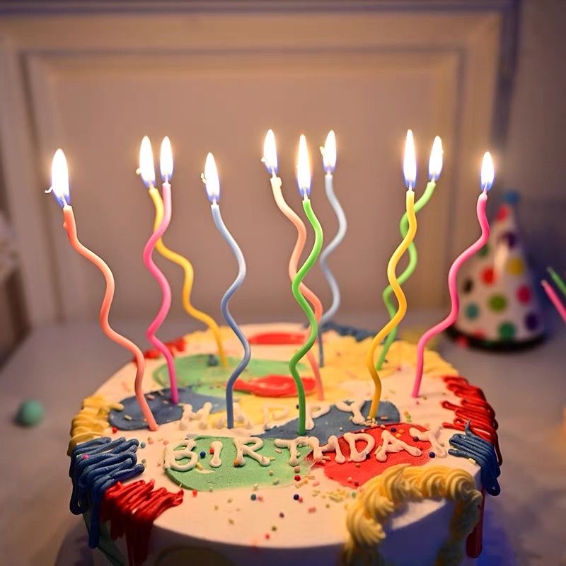 Nến sinh nhật nhiều màu phụ kiện trang trí bánh sinh nhật  NEN0007  Lela  Flory